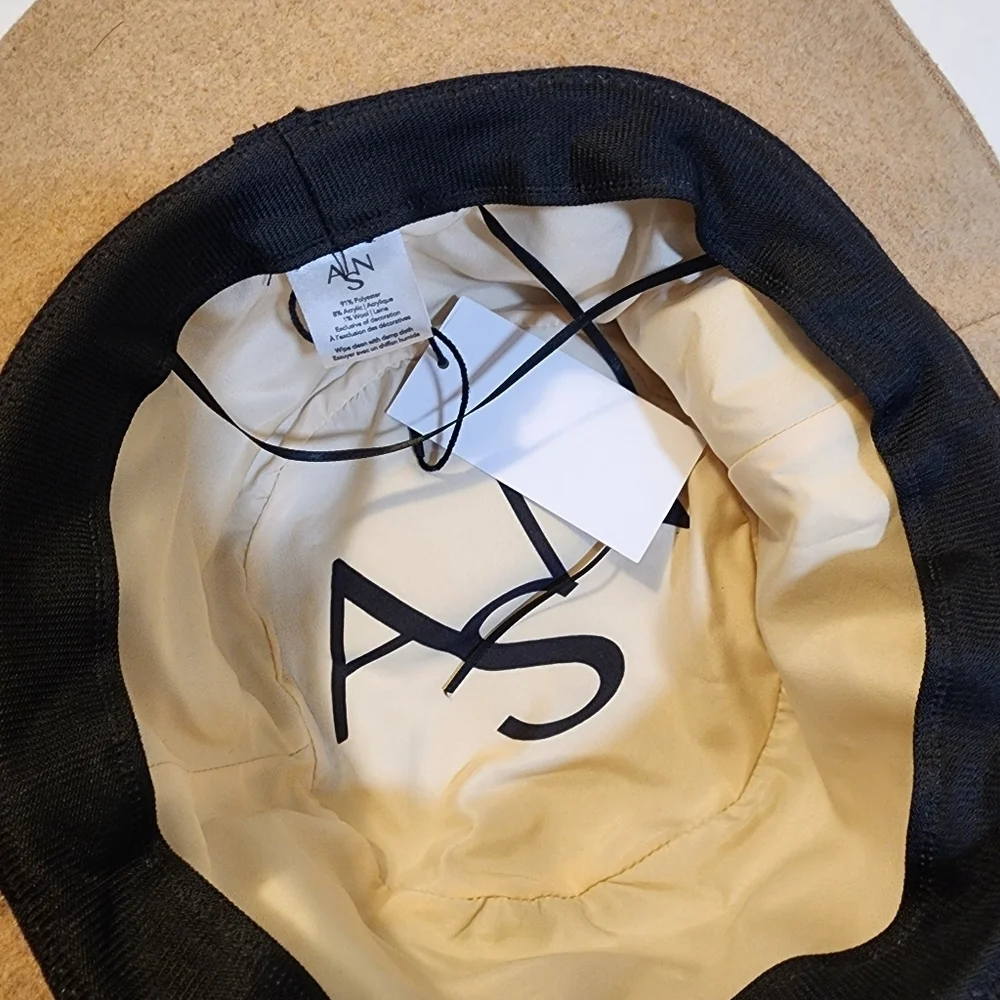 ASN Beige Wide Brim Hat OS